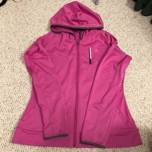 Pink Adidas Zip up Hoodie